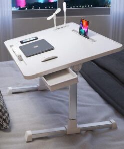 Alternative view of LushTree Laptop Bed Tray Table, Foldable Desk Stand with Adjustable Height & Angle, Drawer, USB Hub