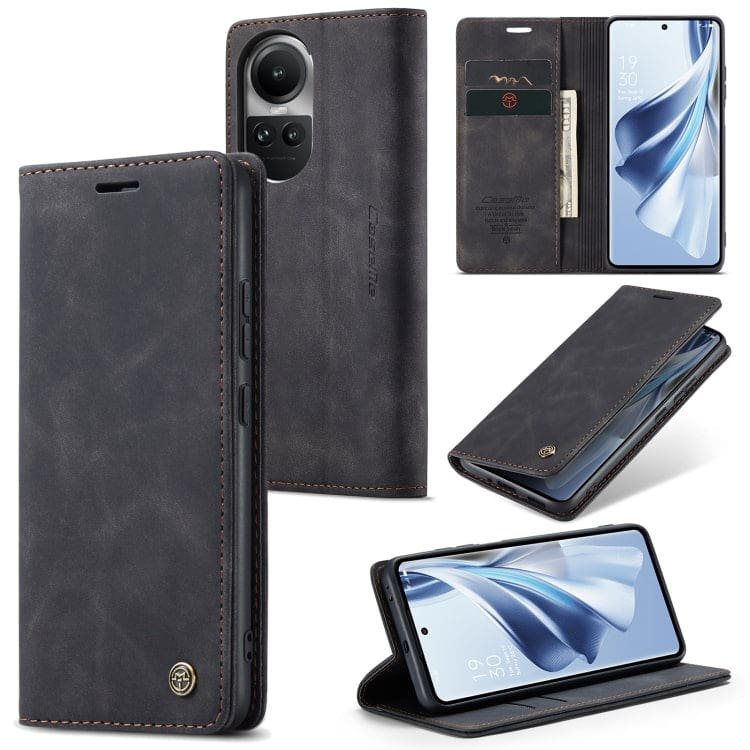 Premium Quality Leather Flip Cover for Oppo Reno 10 / Reno 11 Series - Image 4