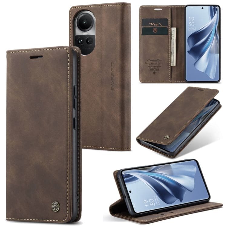 Premium Quality Leather Flip Cover for Oppo Reno 10 / Reno 11 Series - Image 5