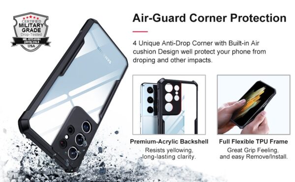 Luxury Premium Xunnd Military Ring Airbag Shockproof Magsafe Back Case Cover For Samsung S21 Ultra - Image 2