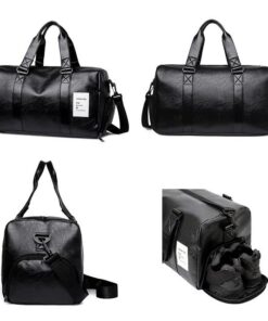 Alternative view of Unisex Travel Soft Leather Duffle Bag