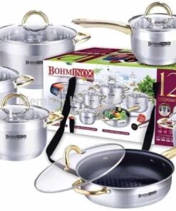 Bohminox 12pcs Heavy duty Cookware Set