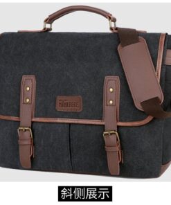 Alternative view of GTREB Vintage Men Briefcases Canvas 14 inch Laptop Bags