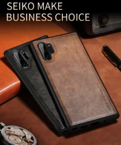 Luxury Premium PU Line Leather Stitching Case Cover For Samsung Galaxy Note 10/Note 10 Plus