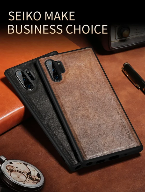 Luxury Premium PU Line Leather Stitching Case Cover For Samsung Galaxy Note 10/Note 10 Plus