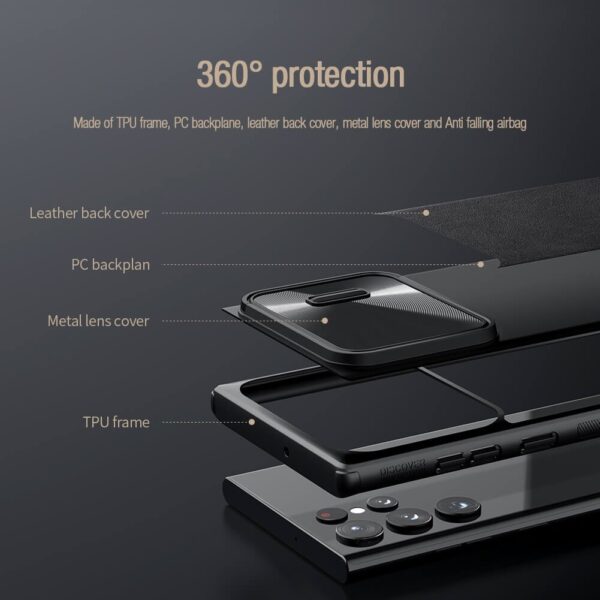 Nillkin CamShield Leather cover case for Samsung Galaxy S22 Ultra/ S23 Ultra - Image 9