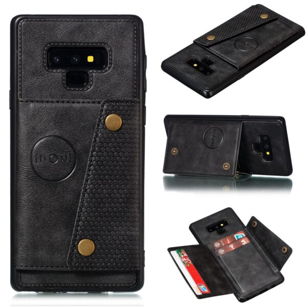 Samsung Note 9 Luxury Leather Wallet Back Cover Case - Image 2