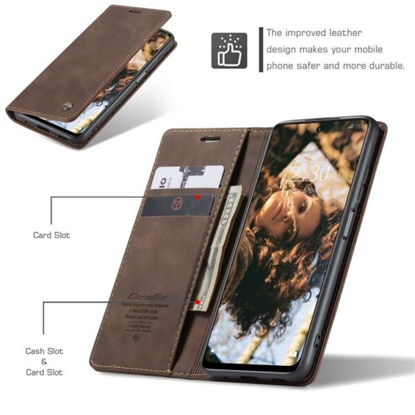 Redmi Note 10C CaseMe Leather Flip Cover - Image 11