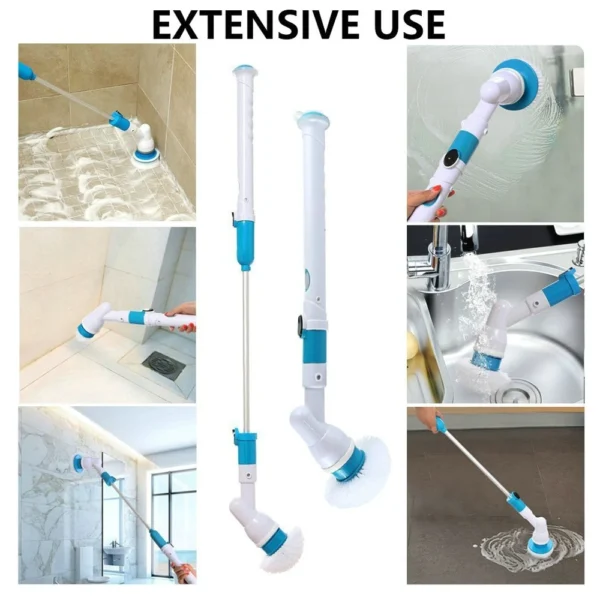 Electric Rechargeable Adjustable Cordless Spinning  Scrubber Brush - Image 2