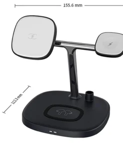 Alternative view of WiWU Smart 4 in 1 Wireless Magnetic Adjustable 15W Wireless Fast Charger for iPhones