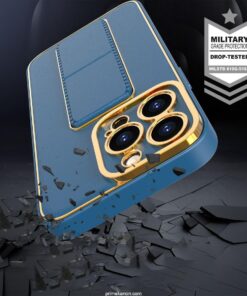 Alternative view of Premium Luxury Leather Case Magnetic Car Mount Holder Wrist Strap Case Kickstand Cover for iPhone Series