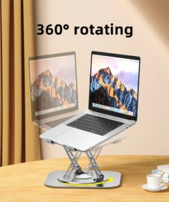 360-Degree Rotation Holder Vertical Aluminium Adjustable Portable Laptop Table Stand