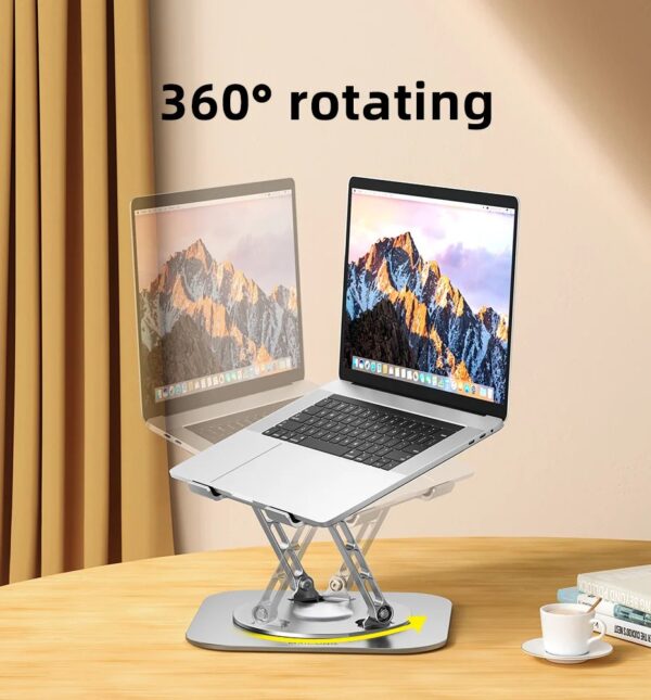 360-Degree Rotation Holder Vertical Aluminium Adjustable Portable Laptop Table Stand
