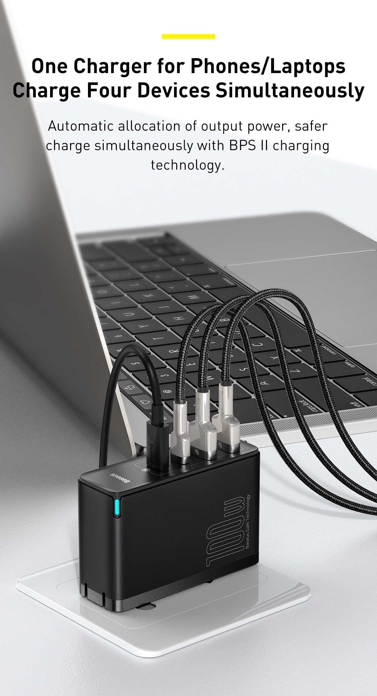 Baseus 140W GaN Charger USB Type C PD3.1 Fast Charge - Image 2