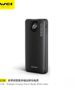 Alternative view of Awei P133K Power Bank 10000mAh with Multiple Charging Cable Outputs Portable Power Bank