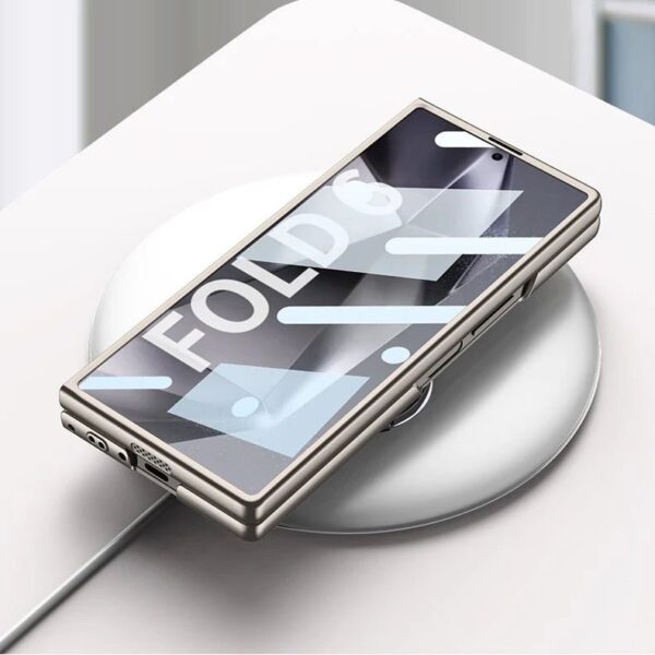 Samsung Galaxy Fold 5/6 Case with Wristrap, Supports Wireless Charging Camera Screen Protector Full Body Shockproof Case - Image 12