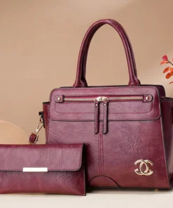 2 in 1 PU Leather Fashion High Quality Women's Handbag