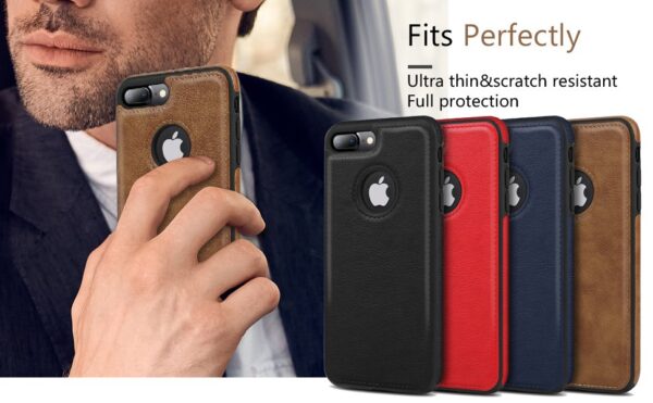Luxury Premium Pu Leather Back Case Cover For iPhone 7 Plus/iPhone 8 Plus