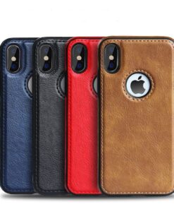 iPhone X Series PU Leather Shockproof Business Style Mobile Phone Case