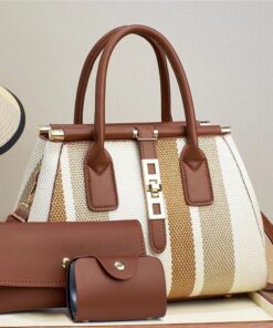 Alternative view of Molodo 3 in 1 Crossbody Bags for Women Stylish Satchel Handbag Canvas Tote Bag for Work Travel with wallet bags