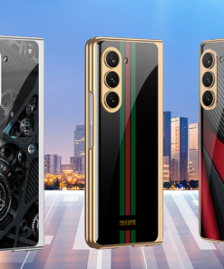 Alternative view of Luxury Premium Electroplated Marble Case Cover For Samsung Galaxy Z Fold 5 5G