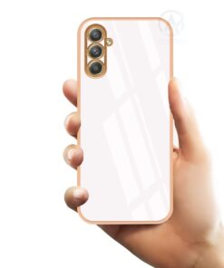 Alternative view of Luxury Premium Electroplated Gold Plated Case Cover and 3D Glass Protector For Samsung Galaxy A14/A34/A54