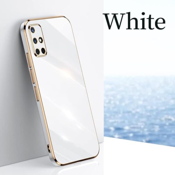 Luxury Premium Electroplated Gold Plated Case Cover and 3D Glass Protector For Samsung Galaxy A51 - Image 3
