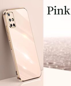 Alternative view of Luxury Premium Electroplated Gold Plated Case Cover and 3D Glass Protector For Samsung Galaxy A51