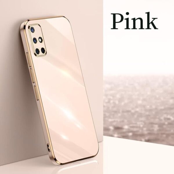 Luxury Premium Electroplated Gold Plated Case Cover and 3D Glass Protector For Samsung Galaxy A51 - Image 2