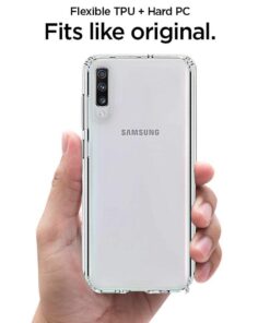 Alternative view of Luxury Premium Anti-Burst Transparent Case Cover and 3D Glass Protector For Samsung Galaxy A70