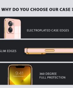 Alternative view of Luxury Premium Electroplated Gold Plated Case Cover and 3D Glass Protector For Oppo A57/A77/A77S