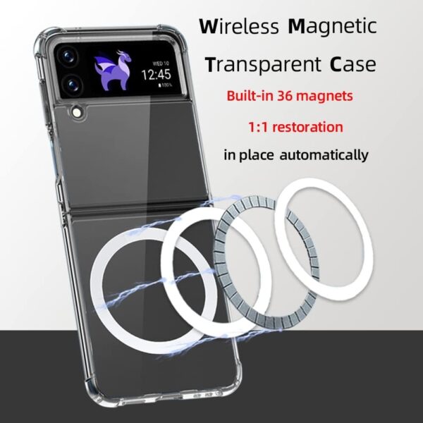 Luxury Premium Shockproof Clear MagSafe Magnetic Cover Case For Samsung Galaxy Z Flip 3/ Z Flip 4 - Image 5