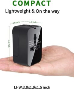 Alternative view of Premium ONESAM Universal Travel Adaptors Fast Charging USB-C + USB Port Output Type-C