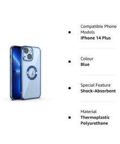 Alternative view of Luxury Premium Transparent Plating Magsafe with Full Camera Lens Case Cover For iPhone 14/14 Plus