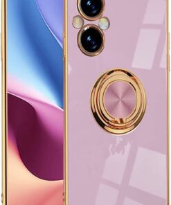 Alternative view of Luxury Premium Electroplated Gold Plated Case Cover and 3D Glass Protector For Oppo A96