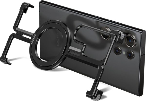 Luxury Magsafe Magnetic Frameless Aluminum Alloy Shockproof Stand Metal Phone Case For Samsung Galaxy S24 Ultra - Image 5