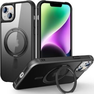 Luxury Premium Traslucent Case Cover With Ring Stand For iPhone 15/15 Plus