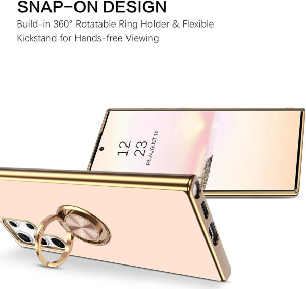 Luxury Premium Eletroplated Finger Ring Case Cover For Samsung Galaxy S22 Ultra - Image 31