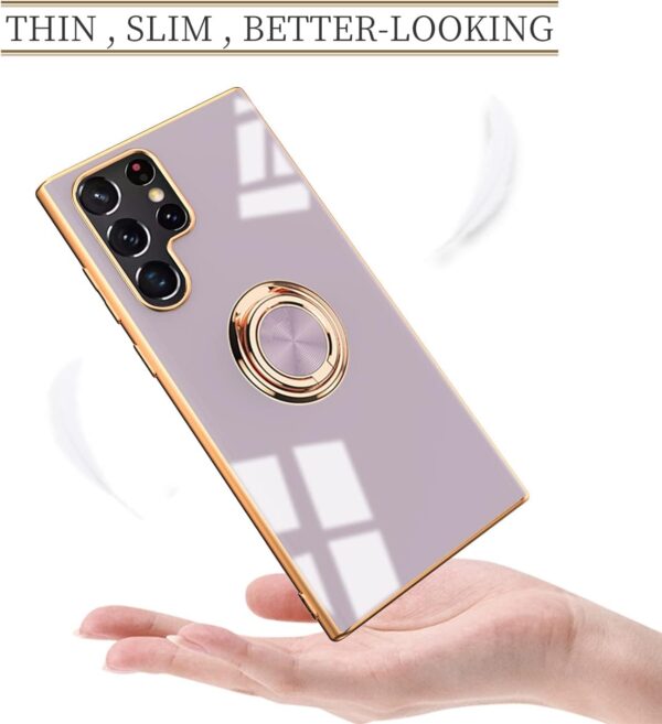 Luxury Premium Eletroplated Finger Ring Case Cover For Samsung Galaxy S22 Ultra - Image 32