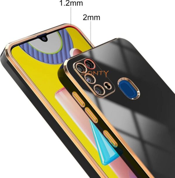 Luxury Premium Electroplated Gold Plated Case Cover and 3D Glass Protector For Samsung Galaxy A21S - Image 20