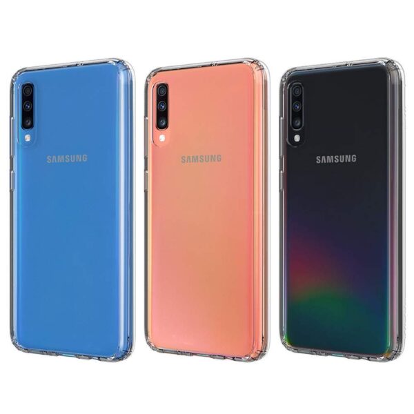 Luxury Premium Anti-Burst Transparent Case Cover and 3D Glass Protector For Samsung Galaxy A70 - Image 5