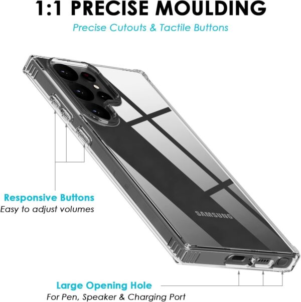 Luxury Premium Anti-Burst Transparent Case Cover For Samsung Galaxy S22 Ultra/S23 Ultra - Image 2