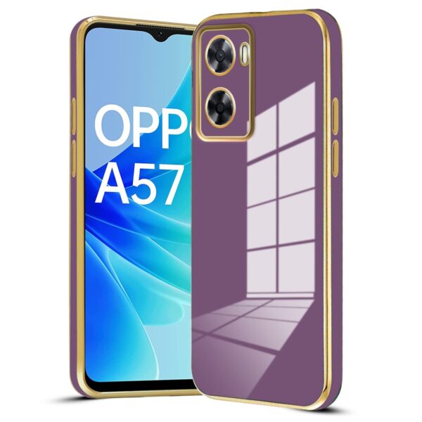 Luxury Premium Electroplated Gold Plated Case Cover and 3D Glass Protector For Oppo A57/A77/A77S - Image 10
