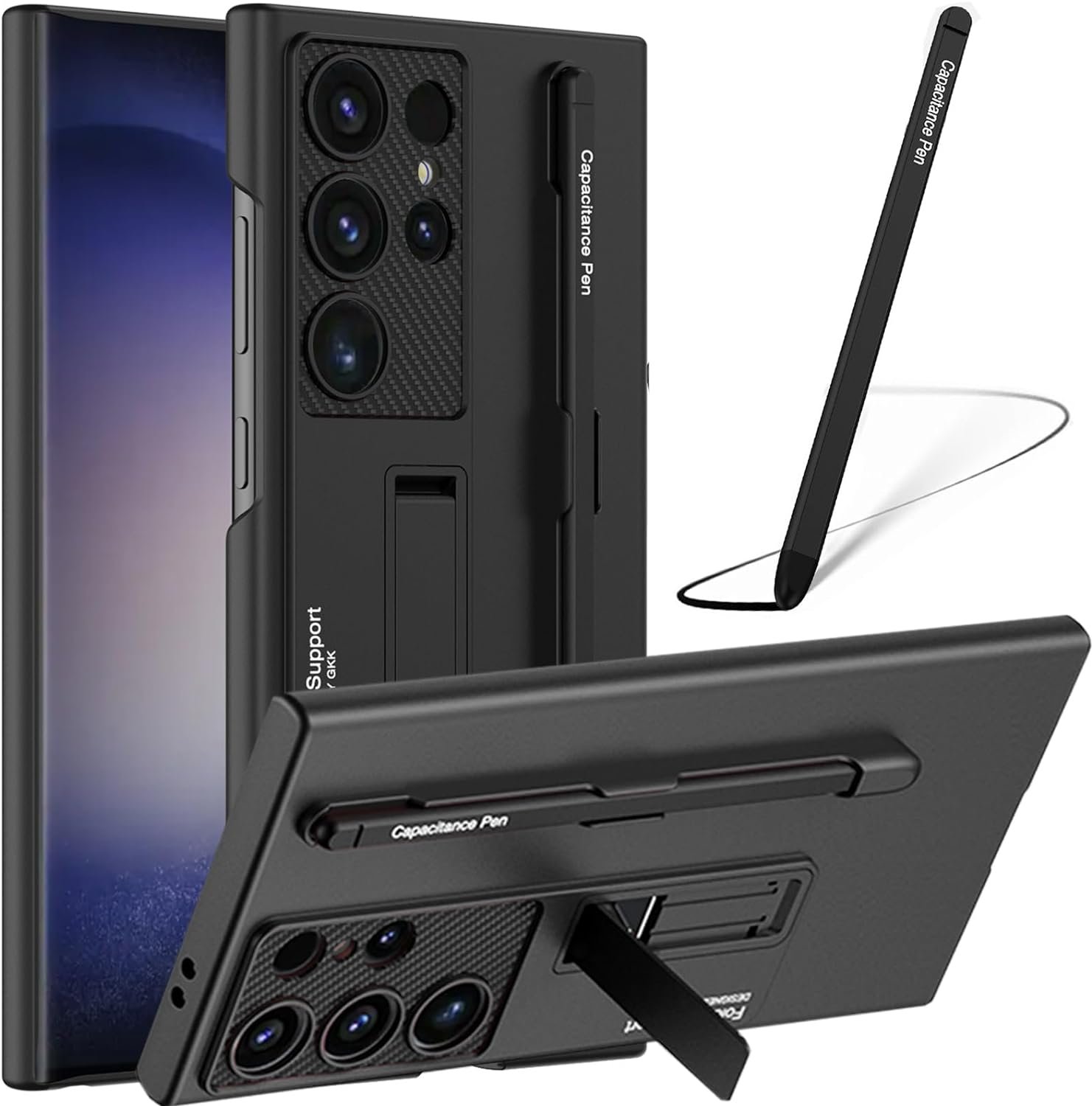 Luxury Premium Ultra Thin Matte Bracket Pen Slot Case Cover For Samsung Galaxy S24 Ultra - Image 2