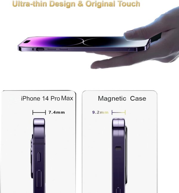 Luxury Premium Magnetic Adsorption Metal Frame with 360 Full Body For iPhone 15 Pro Max - Image 5