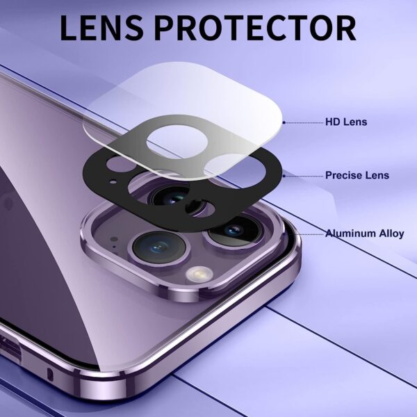 Luxury Premium Magnetic Adsorption Metal Frame with 360 Full Body For iPhone 15 Pro Max - Image 6