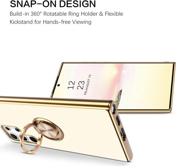 Luxury Premium Eletroplated Finger Ring Case Cover For Samsung Galaxy S22 Ultra - Image 4