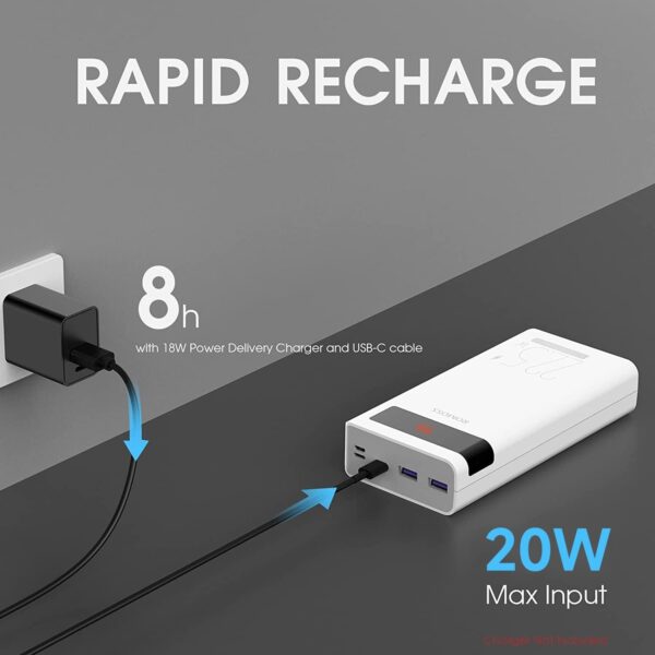 ROMOSS Power Bank 22.5W 30000mAh PD Fast Charging Powerbank - Image 6