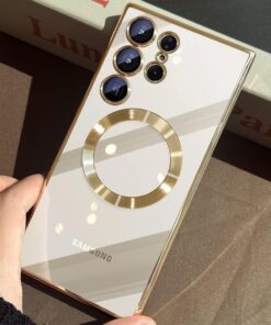 Alternative view of Luxury Premium Transparent Plating Anti-Scratch with Full Camera Cover For Samsung Galaxy S24 Ultra