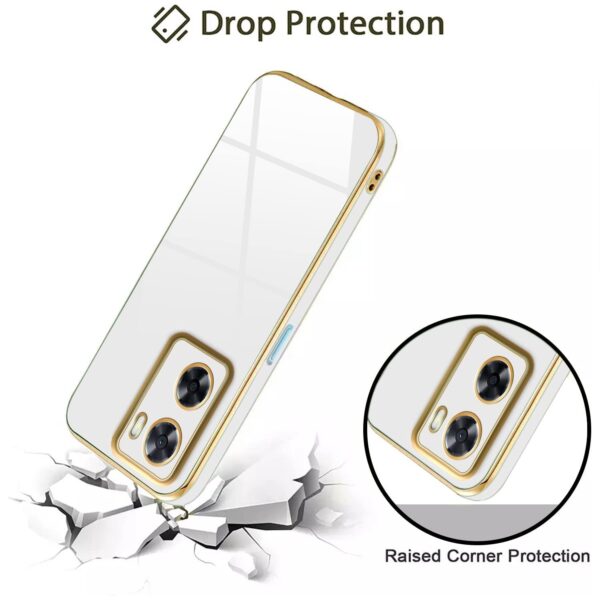 Luxury Premium Electroplated Gold Plated Case Cover and 3D Glass Protector For Oppo A57/A77/A77S - Image 5